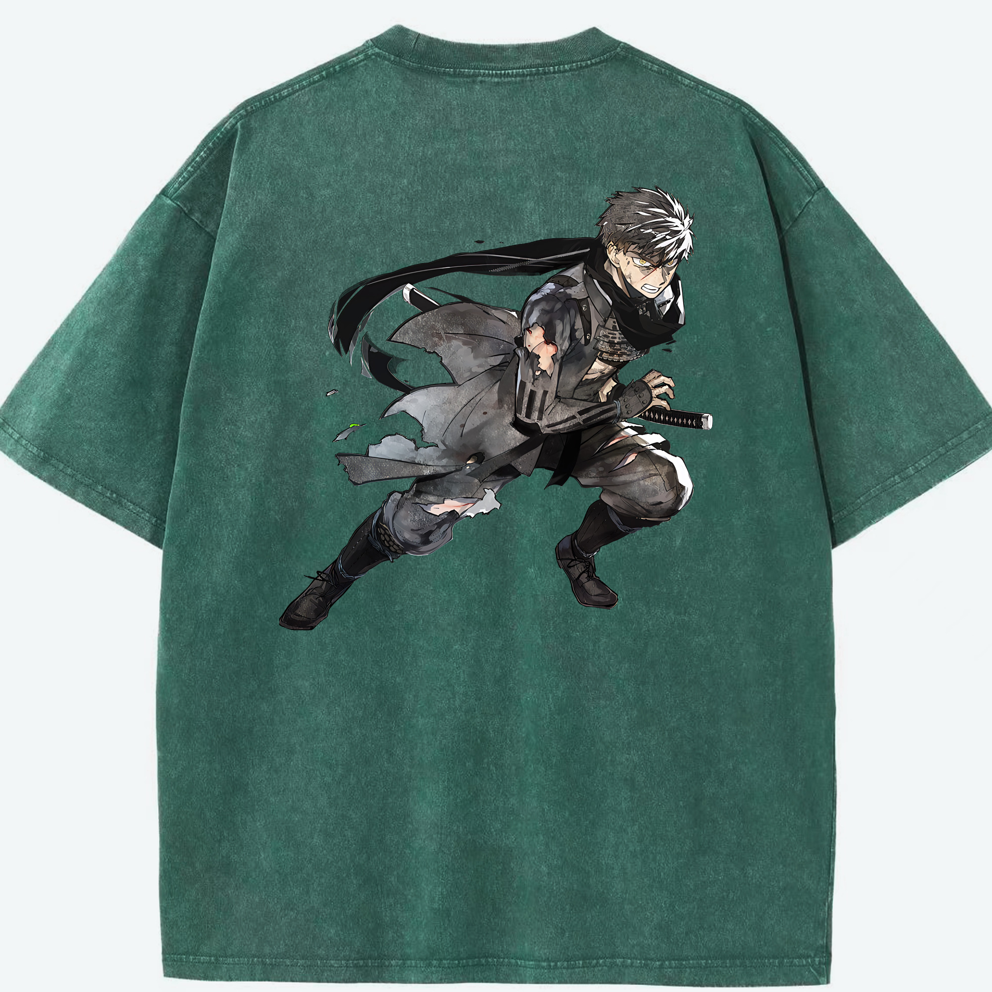 （画像用） 刀剣乱舞 Touken Ranbu 綿100% ヴィンテージ風 半袖Tシャツ（背面プリント）